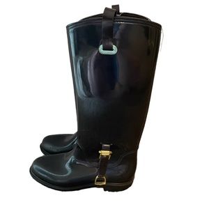 - Lauren Ralph Lauren rubber outdoor riding boots 8 black boots equestrian